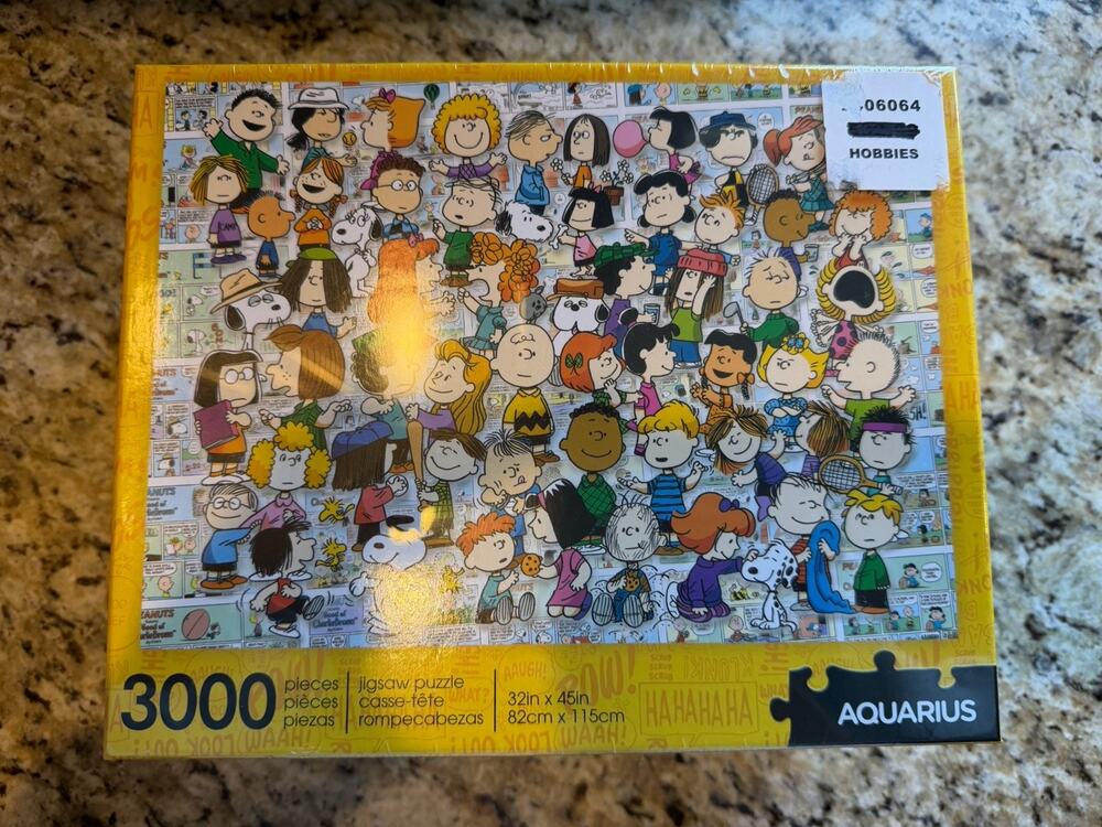 NEW! Peanuts 3000 Piece Jigsaw Puzzle Snoopy Charlie Brown Sealed Aquarius